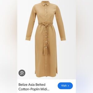 Belize - Elegant‎ Tan Button-Down Dress